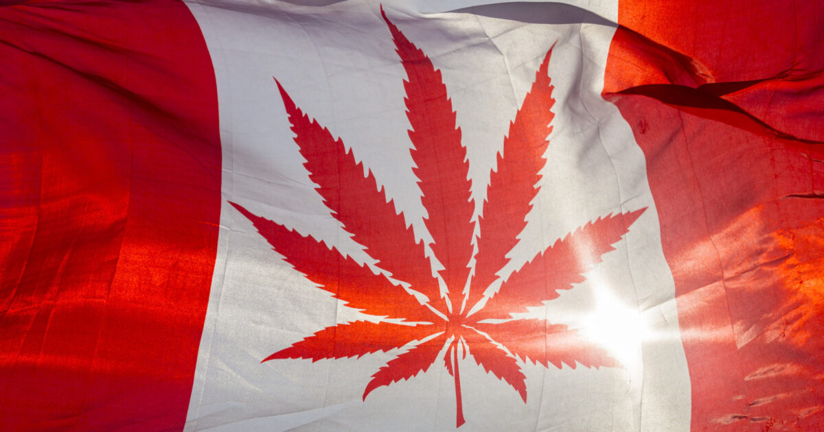 Cannada cannabis flagga