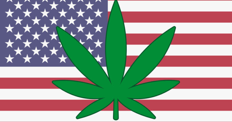 USA cannabis flagga