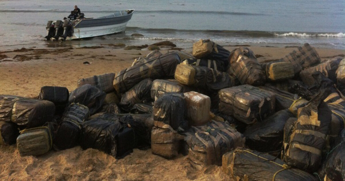 Cannabis på strand