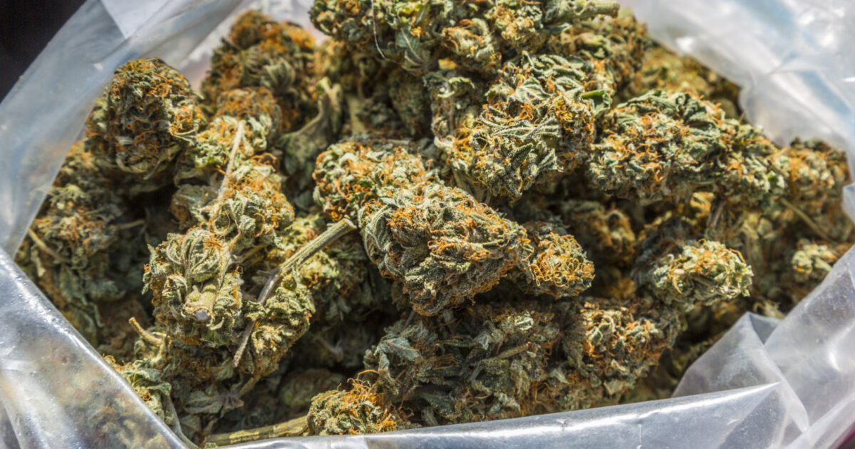 Påse med cannabis