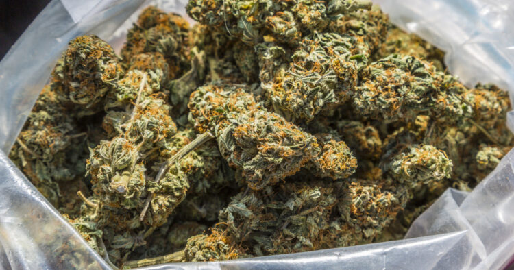 Påse med cannabis