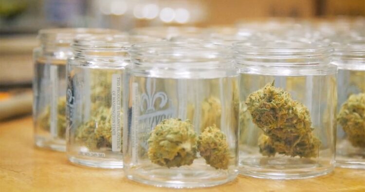 Cannabis i glasförpackning
