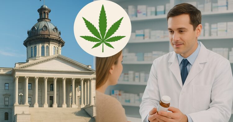 South Carolinas capitol med medicinsk cannabis-symbol