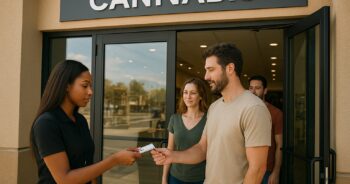 Cannabisbutik i Arizona med ID-kontroll vid entrén