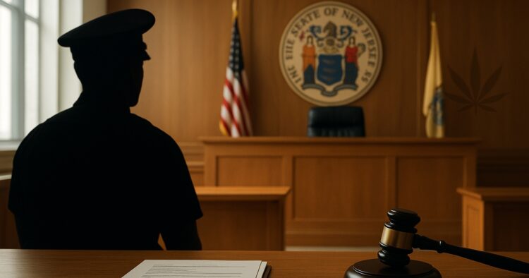 Domstolssal i New Jersey med fokus på cannabis och arbetsrätt