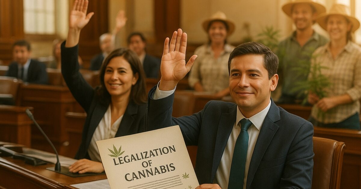Colombianska lagstiftare röstar om ett förslag för reglerad cannabismarknad.