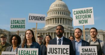 Aktivister utanför Capitol Hill kräver cannabisreform och rättvisa