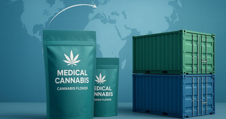 Medicinsk cannabis och frakt som visar direkt handel mellan Kanada och Storbritannien