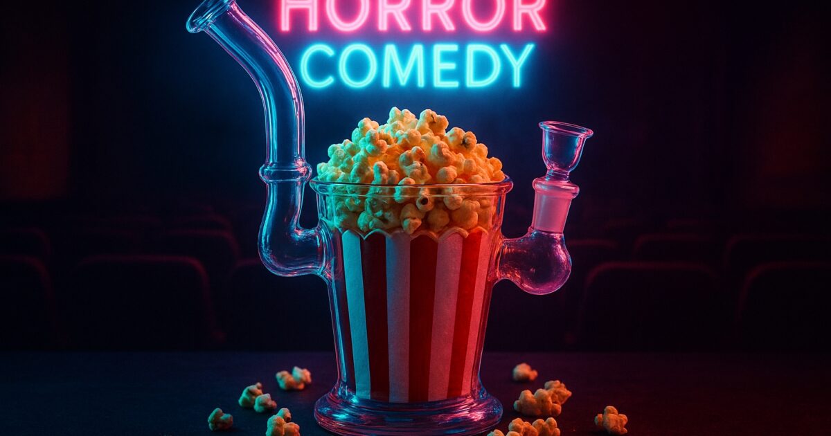 Popcornbucket formad som en dab rig i bioljus