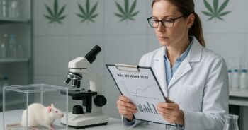Forskare analyserar data från en studie om CBD, stress och minne.