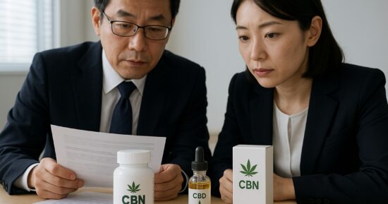 Japanska myndigheter granskar CBN-produkter inför förbudet.