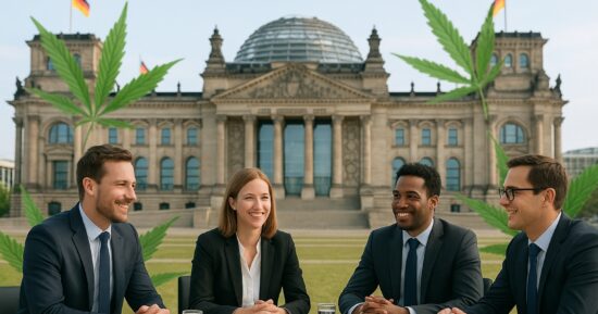 Berlin med tysk politik och cannabisdebatt i fokus