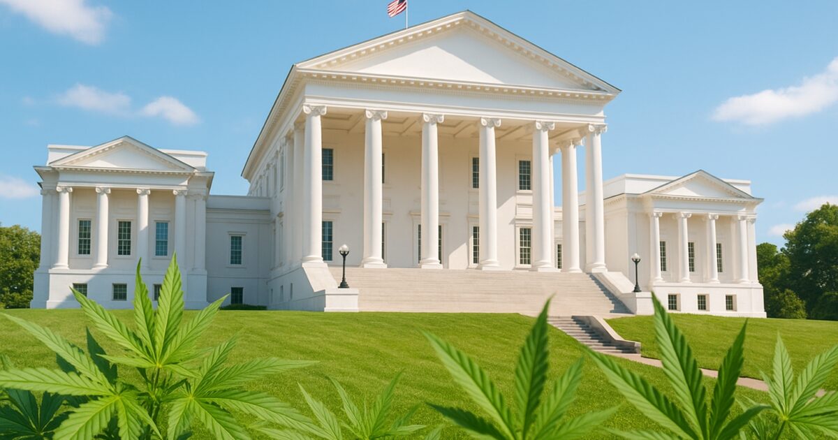 Virginia Capitol med diskreta cannabisblad