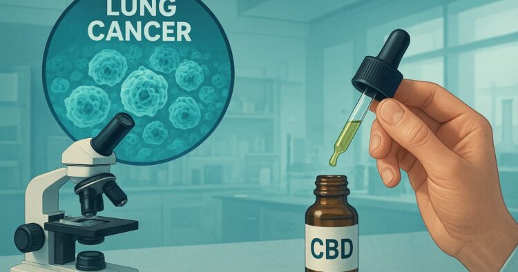 CBD och lungcancerforskning i laboratoriemiljö