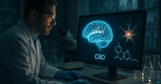 CBD och hjärnforskning i laboratorium