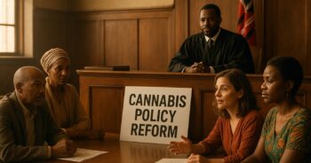 Domstol i Nairobi där cannabisfrågan diskuteras