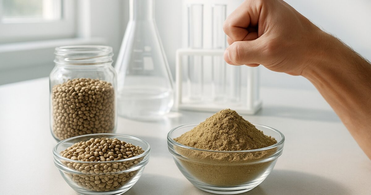Hampa-protein i laboratorium med fokus på muskelhälsa