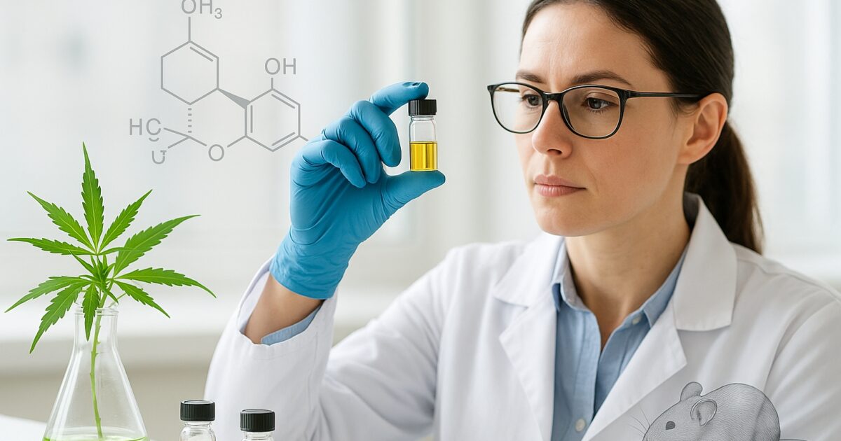 Forskare undersöker CBD-rikt cannabisextrakt i laboratorium